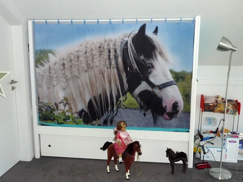 Vorhang mit Pferdemotiv für Kinderzimmer