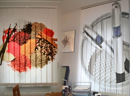 Foto-Lamellenvorhang für Küche und Büro